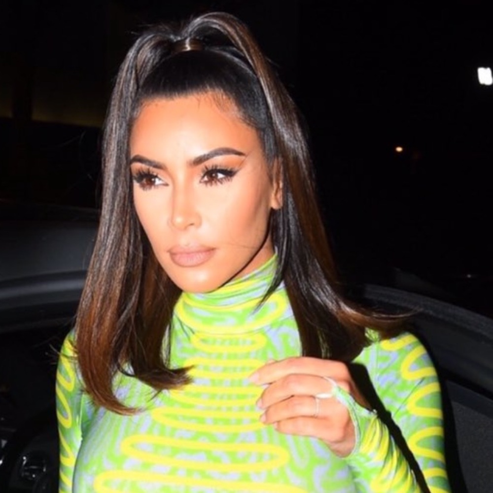 Vibrant Neon Green and Yellow Long Sleeve Dress